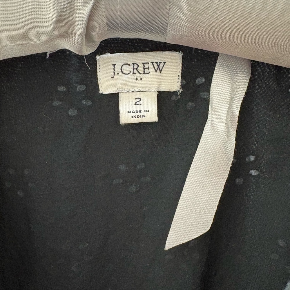 J. Crew Black Midi Dress with Ruffle Sleeves - Picture 4 of 7